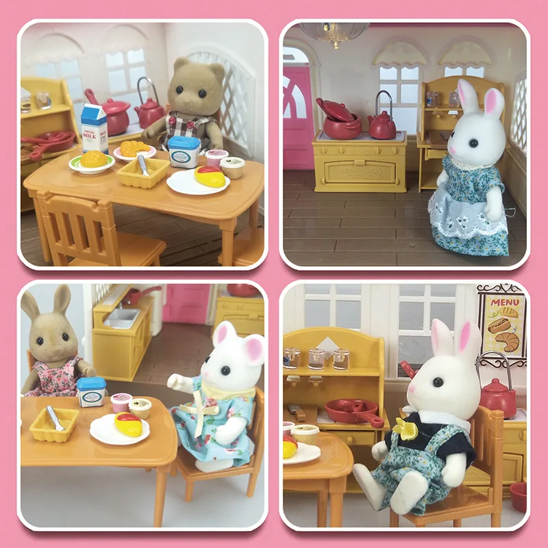 diy doll house forest lodge villa collocation home houses surprise dollhouse furniture kit animal family toys set children gift free global shipping