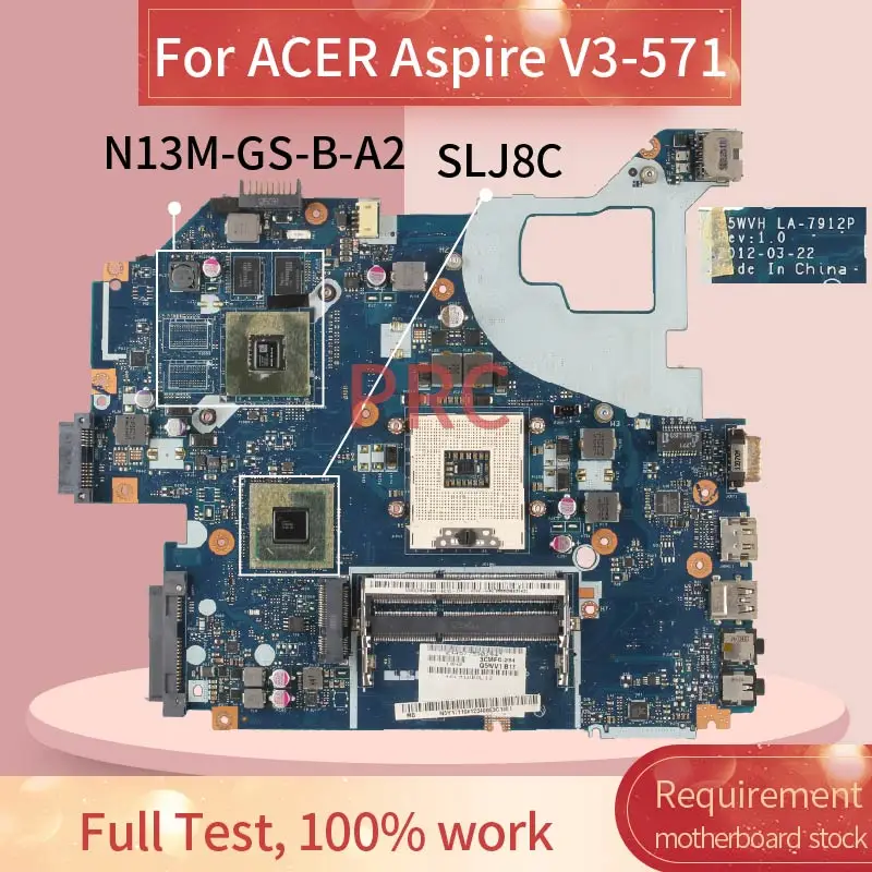 Материнская плата для ноутбука ACER Aspire V3 571 SLJ8C материнская DDR3 LA 7912P|Материнские