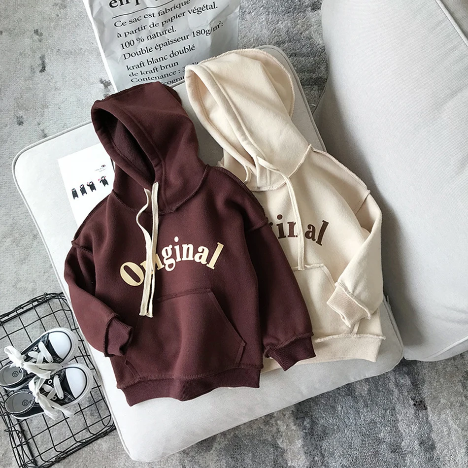 

Kids Hoodies Fashion Boys Sweatshirts Letter Original Girls Outfit Hoody Boys Clothes for 18M-6Y JYF