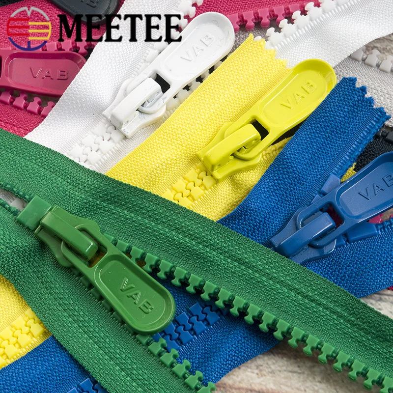 Meetee 2шт 20 см 8 # смоляные застежки молнии закрытый хвост один слайдер для пальто