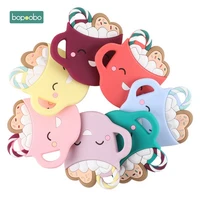 bopoobo 5pc baby teethers silicone cup chewable bpa free rodent baby teething tiny rod silicone cup tooth teether kids product