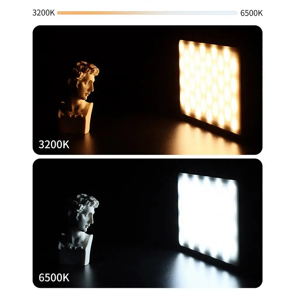 

Mini LED Studio Light Video Light Dimmable Fill Lamp 8W 3200K-6500K For Youtube Live Streaming Conference Photography Lighting