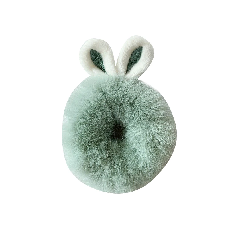 Резинка для волос с кроличьими ушками пушистая эластичная лента аксессуары из