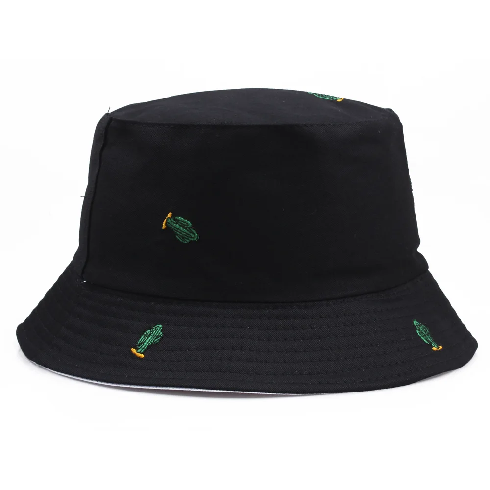 

Fashion Cactus Double-Sided Bucket Hat Women Men Embroidery Sun Summer Fishing Hats For Women Fashion Panama Bonnet Bob Gorras