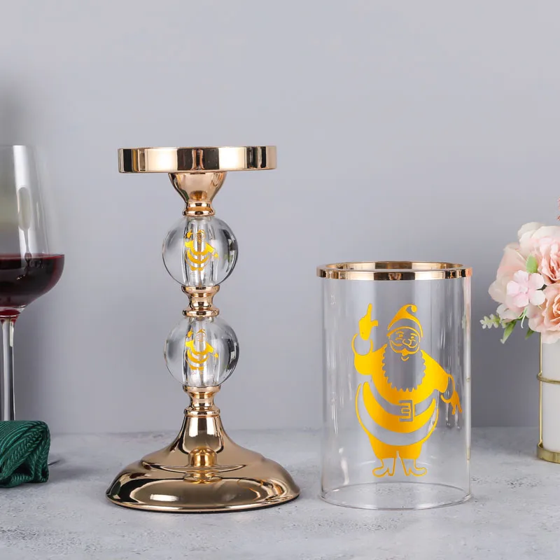 2020 новый дизайн рождественские хрустальные подсвечники в европейском стиле для