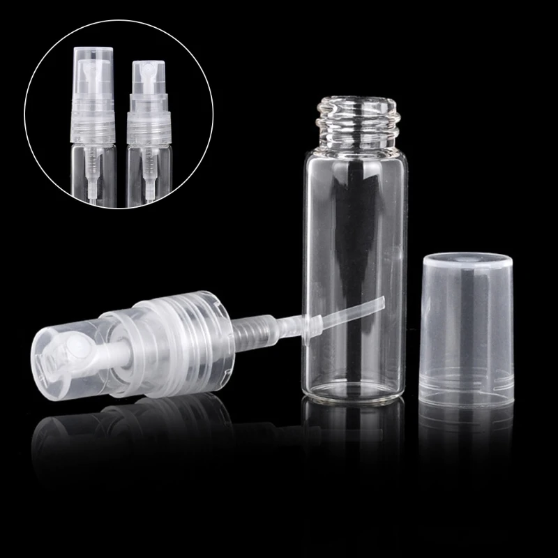 

100Pcs 3ml Mini Clear Plastic Refillable Spray Bottle Perfume Mouthwash Atomizer 11UF