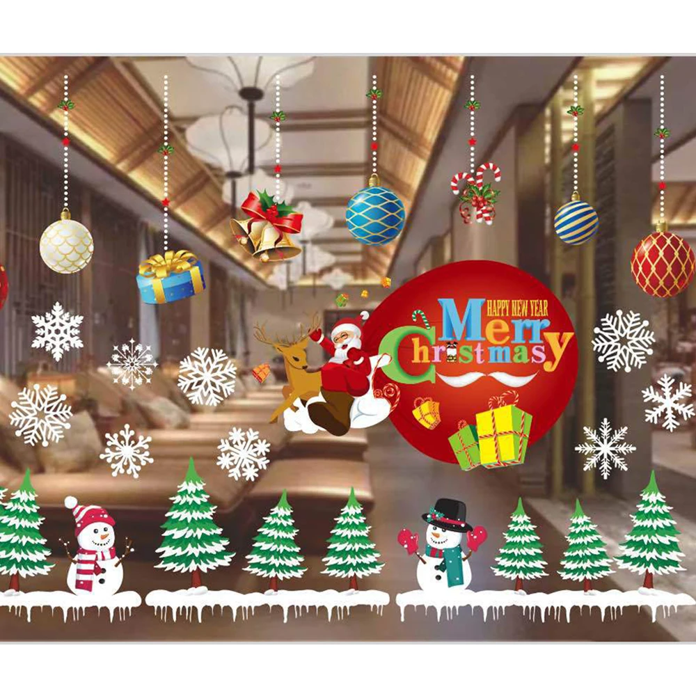 2020 &quotсделай сам&quot Счастливого Рождества без следов настенные наклейки окна