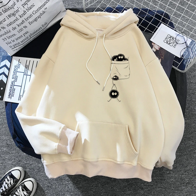 

My Neighbor Totoro Harajuku Hoodies Women Studio Ghibli Kawaii Sweatshirt Miyazaki Hayao Funny Cartoon Top Hooded Female