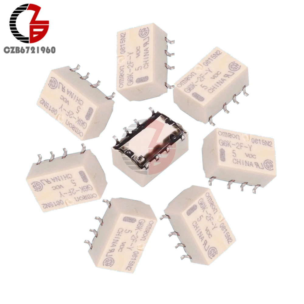 5Pcs SMD G6K-2F-Y Сигнальное реле 3V 5V 12V 24V поверхностного монтажа реле 8Pin для Omron реле безопасности бытовой техники
