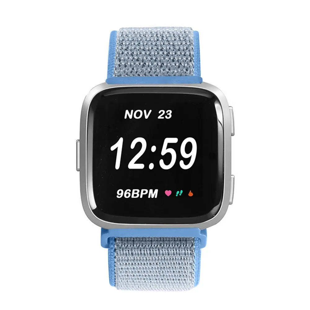 Нейлоновая петля ремешок для Fitbit Versa ремешок сменный Браслет для Fitbit Versa умные часы мужские ремешки для часов женский браслет