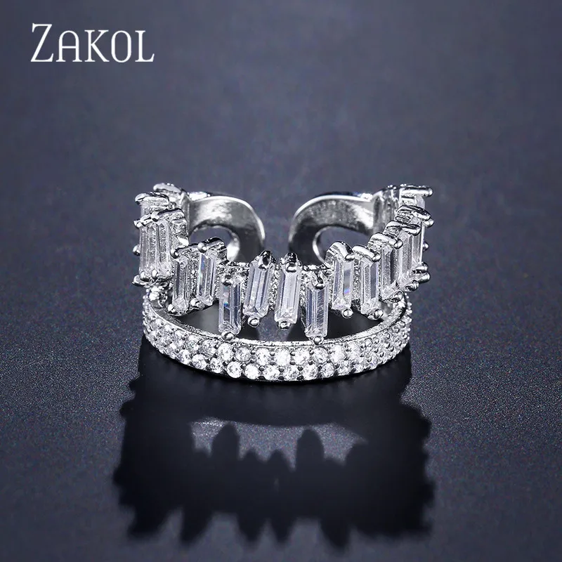 ZAKOL, Новое поступление, набор ювелирных изделий круглой формы, изысканный микро-Браслет-манжета, браслет и кольцо, набор, бижутерия, FSSP376