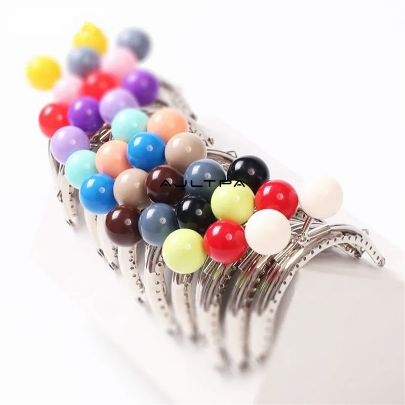 Broche de caramelo de 100 cm, marco de Metal para monedero, cierre de beso, accesorios de Hardware para bolso DIY, 18 colores, 8,5 Uds.-3