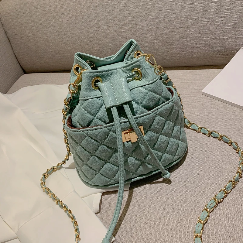 Сумка-мешок женская в клетку Элегантный дизайнерский саквояж на плечо из