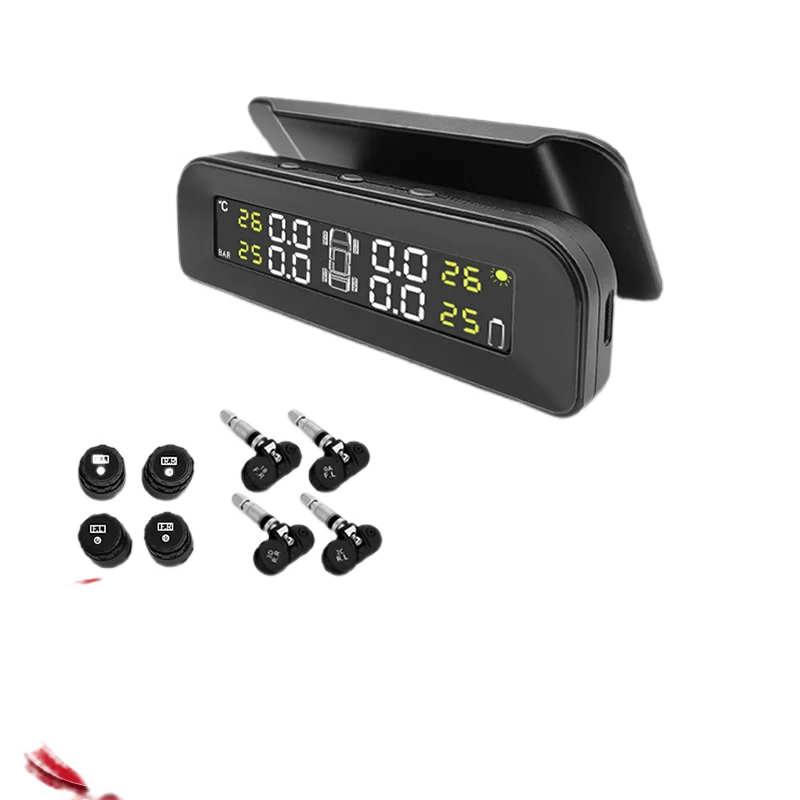 

Car Tire Monitoring Pressure Display Auto Alarm Monitor Solar Power Charging Temperature Warning Car Tire Repair Too