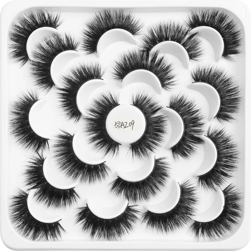 10 пар Толстые Накладные Искусственные ресницы длинный макияж 5d норковые