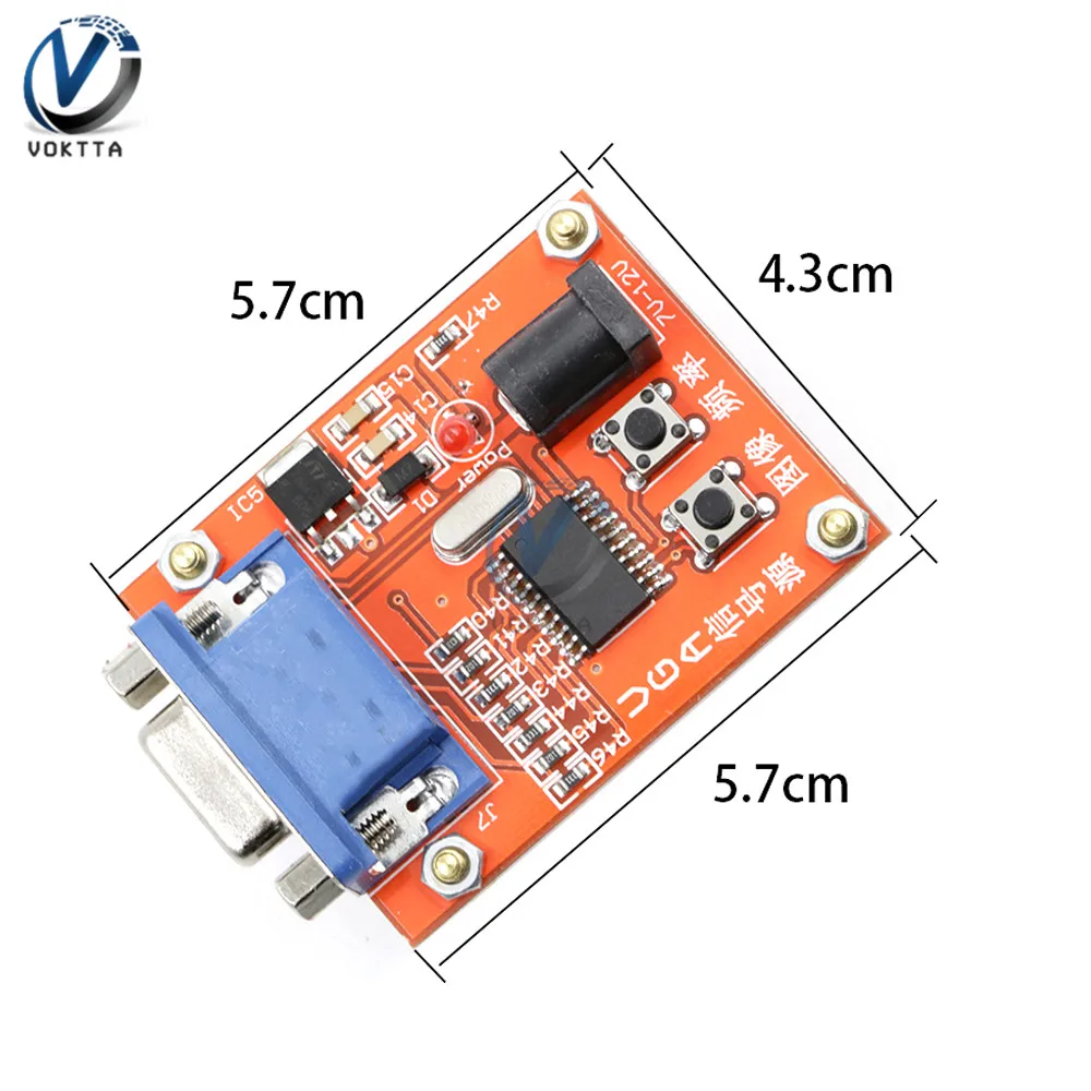 Генератор сигналов VGA тестер с ЖК дисплеем 7 12 В источника входного сигнала