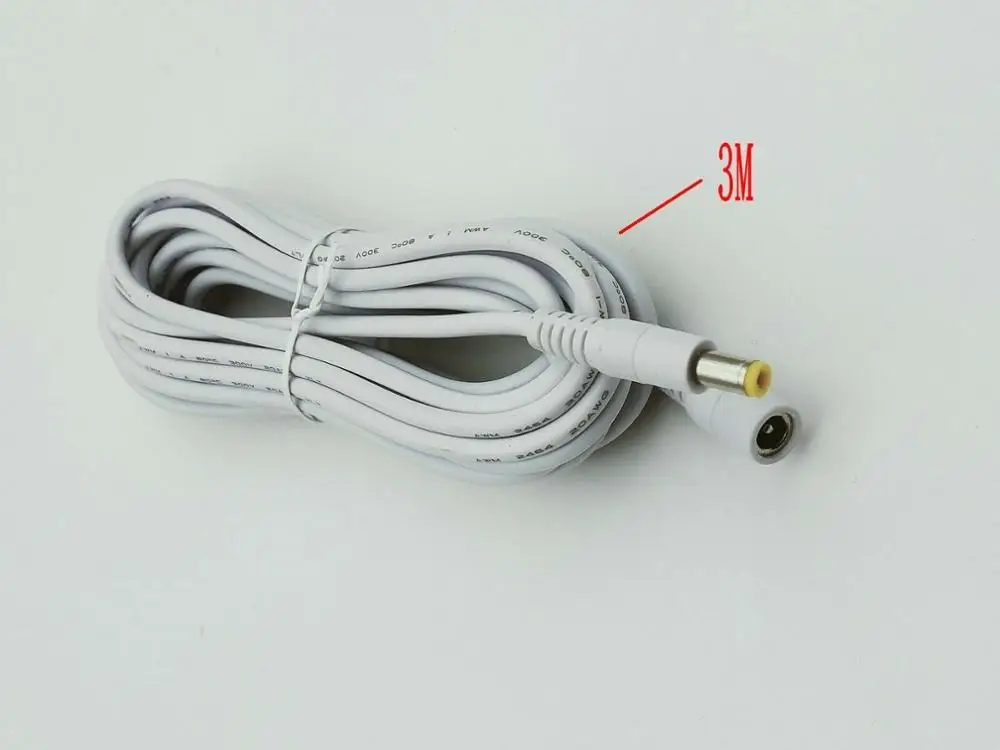 1 шт. DC 5A 12V 5.5X2.1 Женский к 5.5X2 мм Мужской кабель питания 20AWG 5 м/3 м/5 м | Обустройство