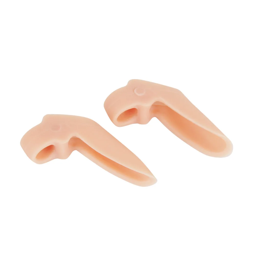 

1Pair Silicone Foot Finger Orthopedics Two Hole Toe Separator Thumb Valgus Protector Bunion adjuster Orthotics Big Toes Pedicure