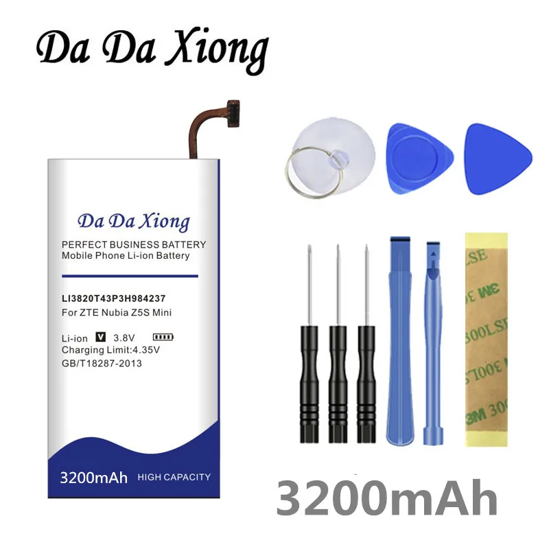 Аккумулятор Da Xiong 3200 мАч LI3820T43P3h984237 для телефона ZTE Nubia Z5S mini NX403A|battery for|battery for ztebattery
