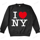 Мужская Осенняя Толстовка черная толстовка с капюшоном I Love New York NY Heart сувенирные забавные толстовки подарочные комиксы Классическая тонкая Толстовка