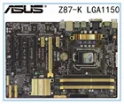 Настольная Материнская плата Asus Z87-K Z87 Socket LGA 1150 i7 i5 i3 DDR3 32G SATA3 USB3.0 ATX, материнская плата для ПК