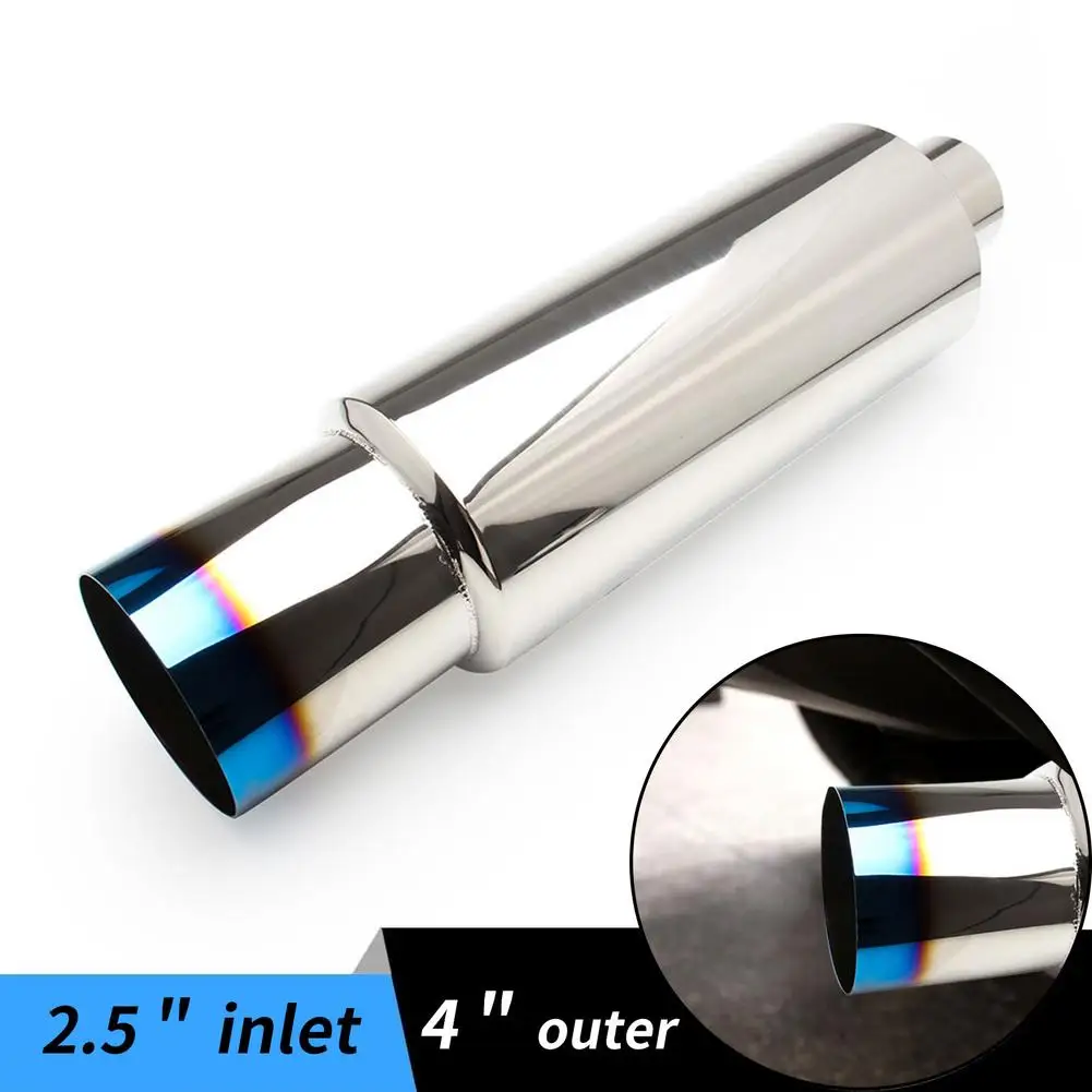 

Universal Stainless steel Car Vehicle Rear Round exhaust Pipe Tail Muffler Tip Chrome Throat Exhaust System Car Accessories