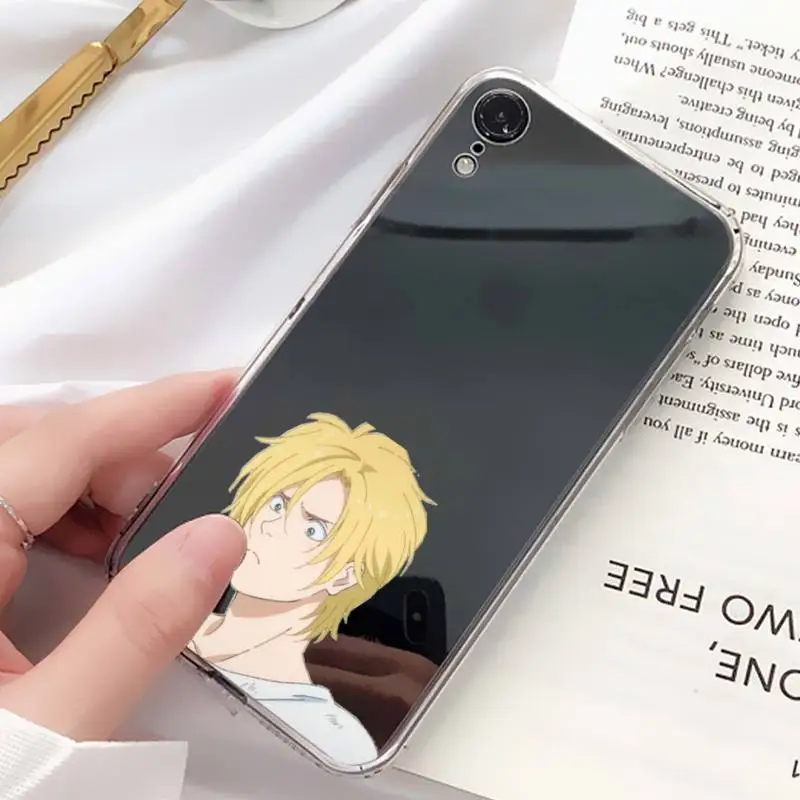 Чехол для телефона с изображением банановых рыбок и аниме iPhone 13 11 12 pro XS MAX 8 7 6 6S Plus X