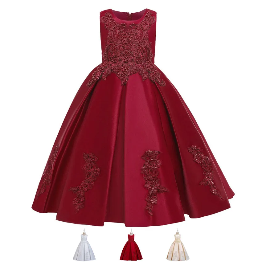

5 To 16 Years Elegant Princess Dress Teenage Girls Party Dresses Wedding Birthday Christmas Ball Gown for Kids Children Clothing