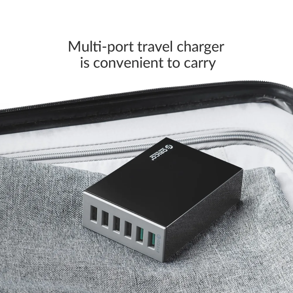 ORICO QC 2,0 быстрое зарядное устройство с 4 портами 5V2. 4A 50 Вт Макс выход USB ЗУ для мобильного телефона для samsung Xiaomi huawei