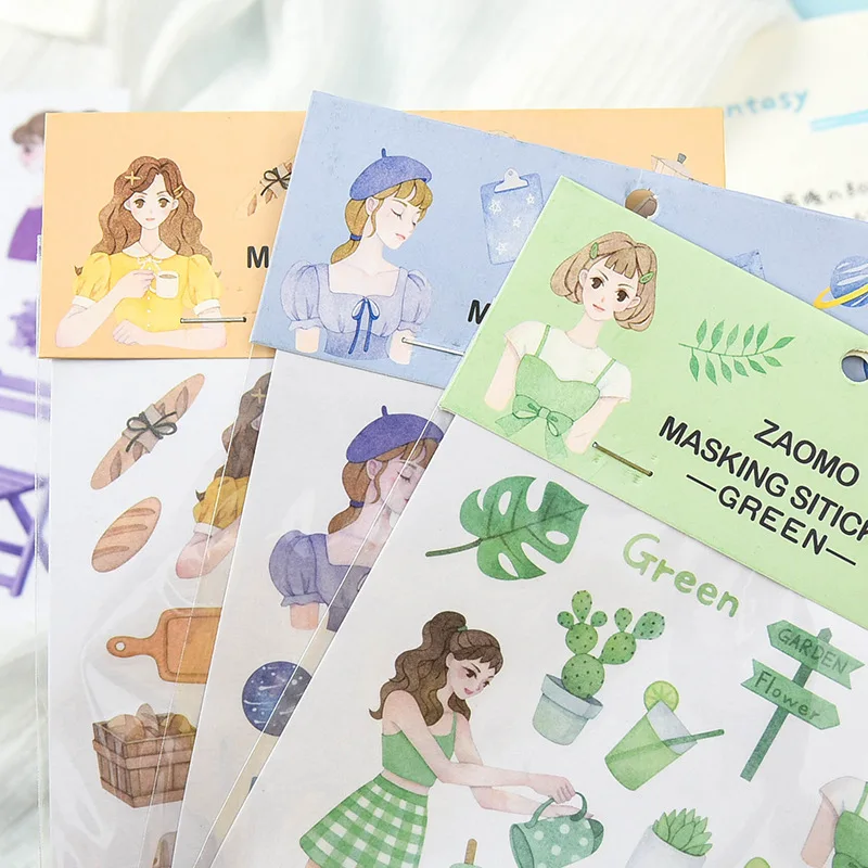 (1 лист/Продажа) Летние цветные серии дневник наклейки опубликовал его Kawaii