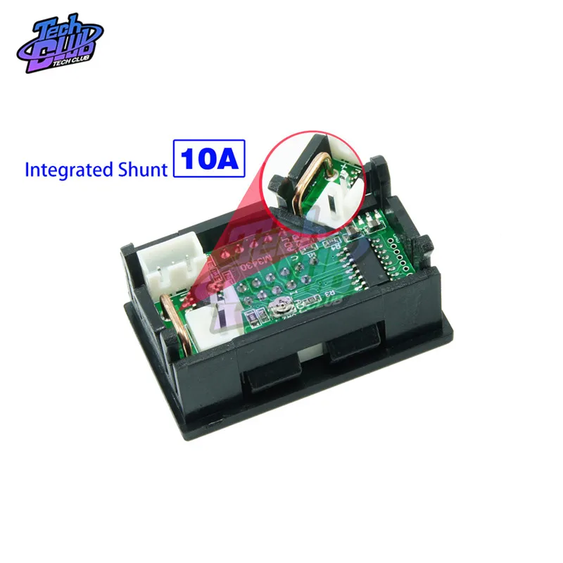 0 56 &quotМини светодиодный цифровой вольтметр Амперметр постоянного тока 100 в 10 А