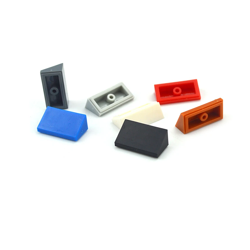 Конструктор сделай сам из 140 блоков фигурка гладкие конические кирпичи 1x2