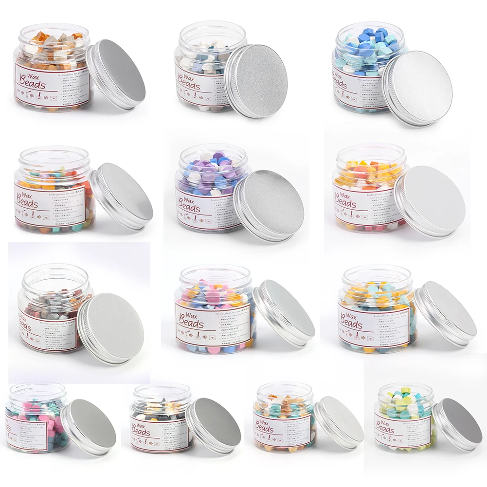 

170 шт./коркор. винтажные Восьмиугольные восковые бусины смешанных цветов для рукоделия конверта свадебной открытки восковой котик фототабл...