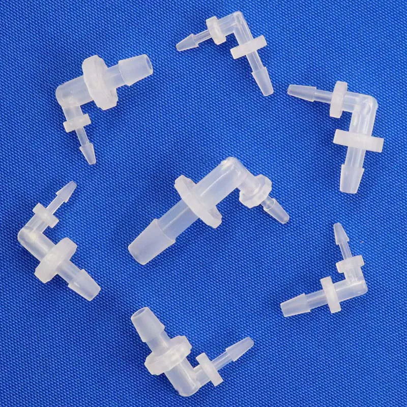 

5 ~ 100 шт., L-образные пластиковые соединители для орошения аквариума