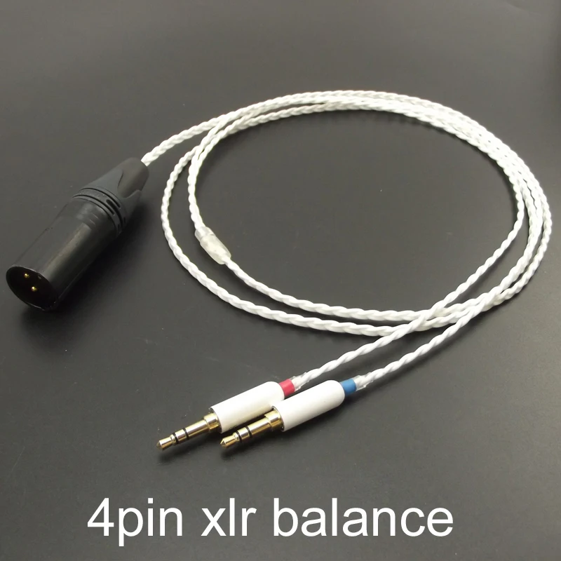 Hi-Fi 4pin XLR 4,4 мм 2,5 мм сбалансированный штекер на двойной 3,5 мм Улучшенный аудиокабель для Φ Z7M2 MDR-Z7 D6100 D7100 D72004 наушники Hi-Fi 4pin XLR 4,4 мм 2,5 мм сбалансированный штекер на двойной 3,5 мм Улучшенный аудиокабель для Φ Z7M2 MDR-Z7 D6100 D7100 D72004 наушники