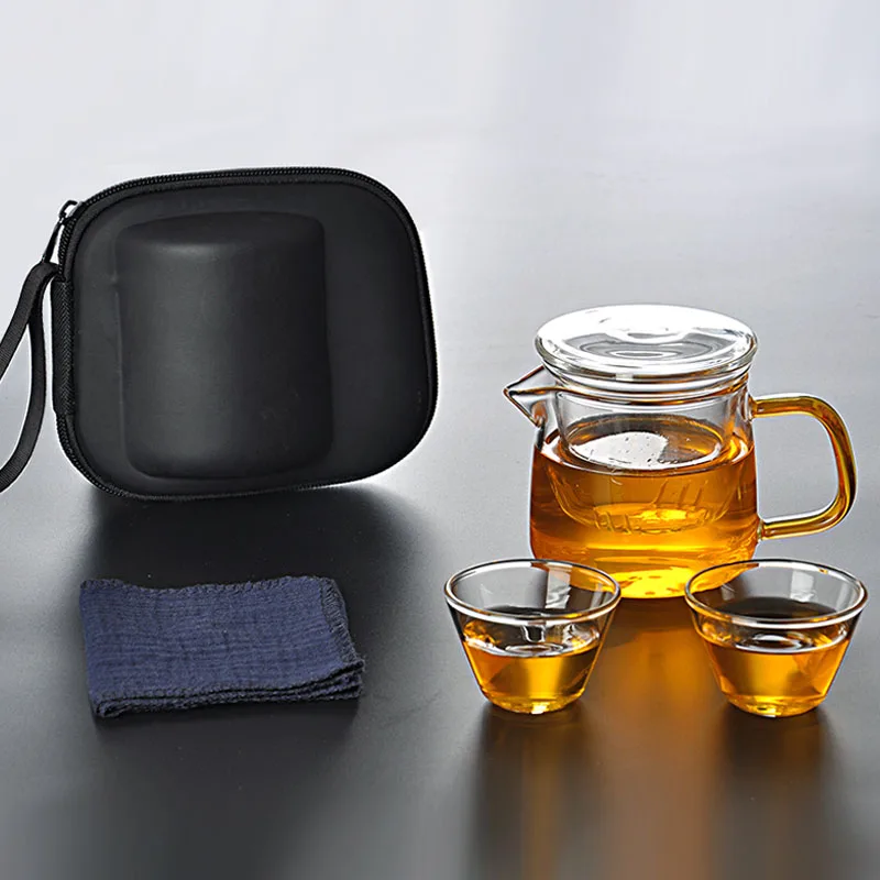 

Glass Handmade Teaware Sets Portable Travel Chinese Dining Bar Tools Afternoon Teaware Sets Juego De Te Home Kitchen DB60CJ