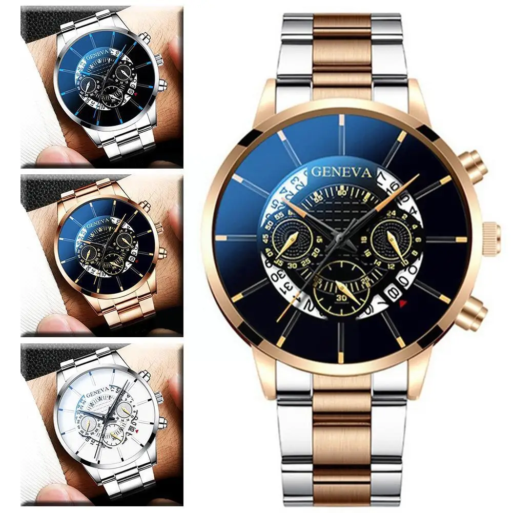 Fashion Trend Watch Geneva Creativity Calendar New For Men Smart and Women Band Steel Alloy Luxury Simple J2R0 | Наручные часы