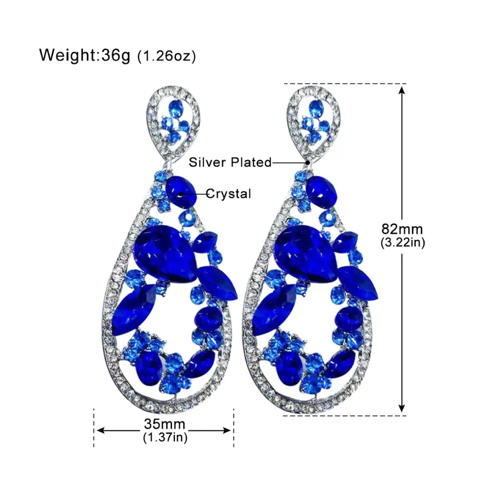 Minmin романтические длинные висячие серьги капли с кристаллами модные свадебные