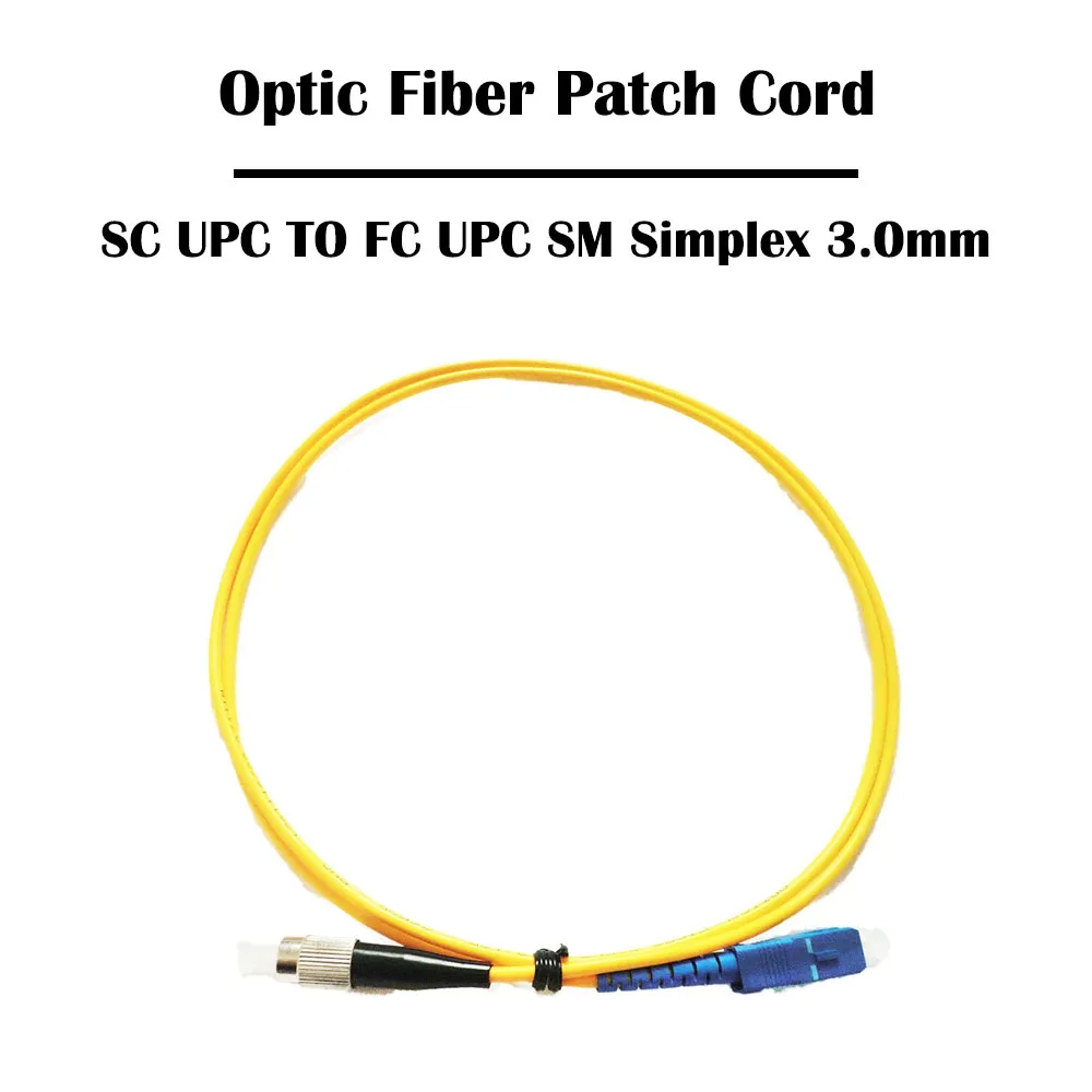 10 шт./лот 1 0 метров SC в FC UPC/APC оптоволоконный Соединительный шнур перемычка кабель