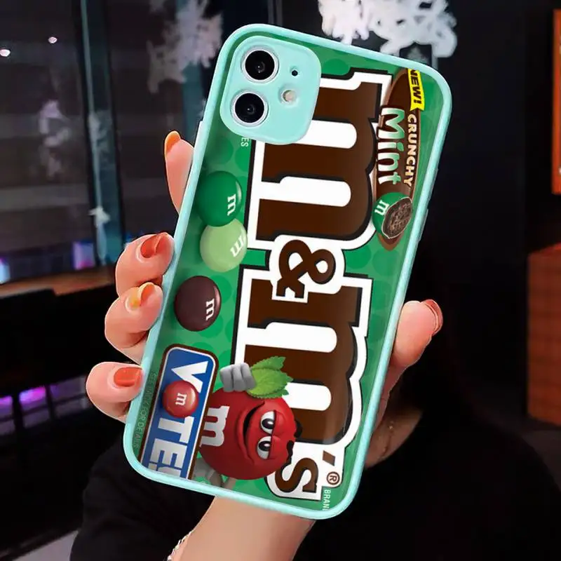 

M&M's Chocolate Nutella Bottle Phone Case Matte Transparent for iPhone 7 8 11 12 s mini pro X XS XR MAX Plus cover funda