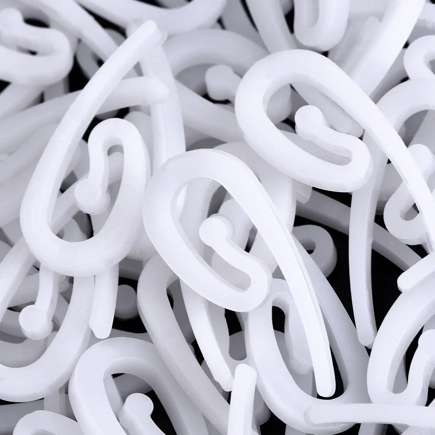 Белые пластиковые крючки для штор занавес двери окна 10/50 упаковка 2.8x1.2cm | Дом и сад