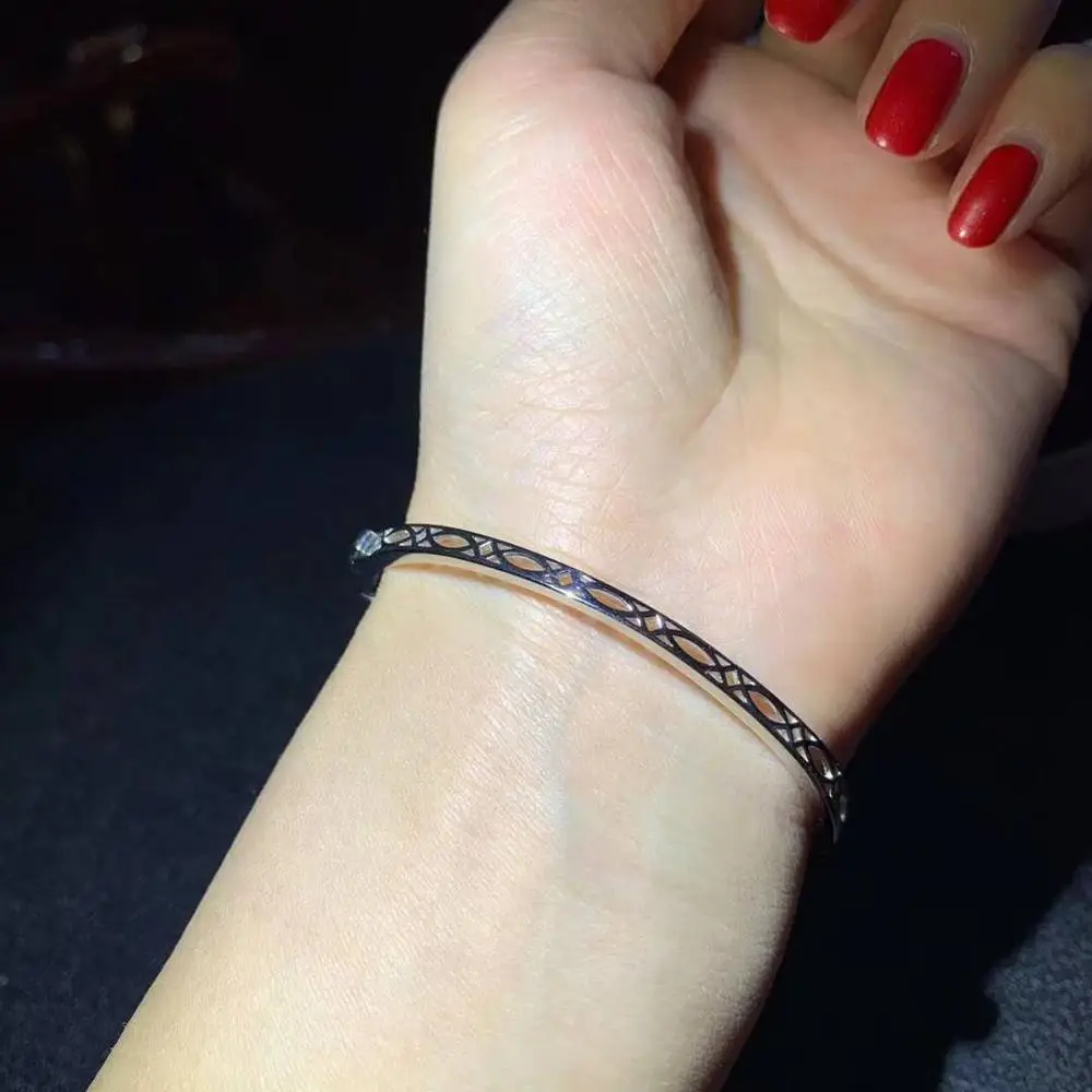 Стихийных бедствий и реальные рубиновый браслет твердый S925 стерлингового