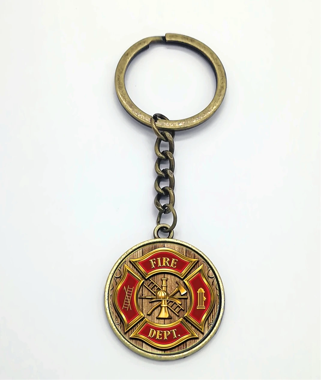 Новинка 2020 модный шарм инструмент пожарного стеклянный брелок