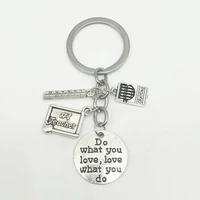 1pc teacher keychains it takes a big heart to teach little minds keyring key ring jewelry for teachers day gift