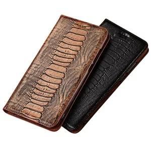 genuine leather ostrich pattern flip cover with kickstand and card slots phone cases for umidigi power 3umidigi z2 pro case free global shipping