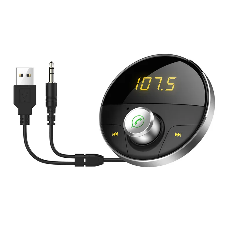 JaJaBor fm-передатчик fm-модулятор Bluetooth автомобильный комплект громкой связи AUX 3,5 мм музыкальный mp3-плеер аудио адаптер музыкальный приемник
