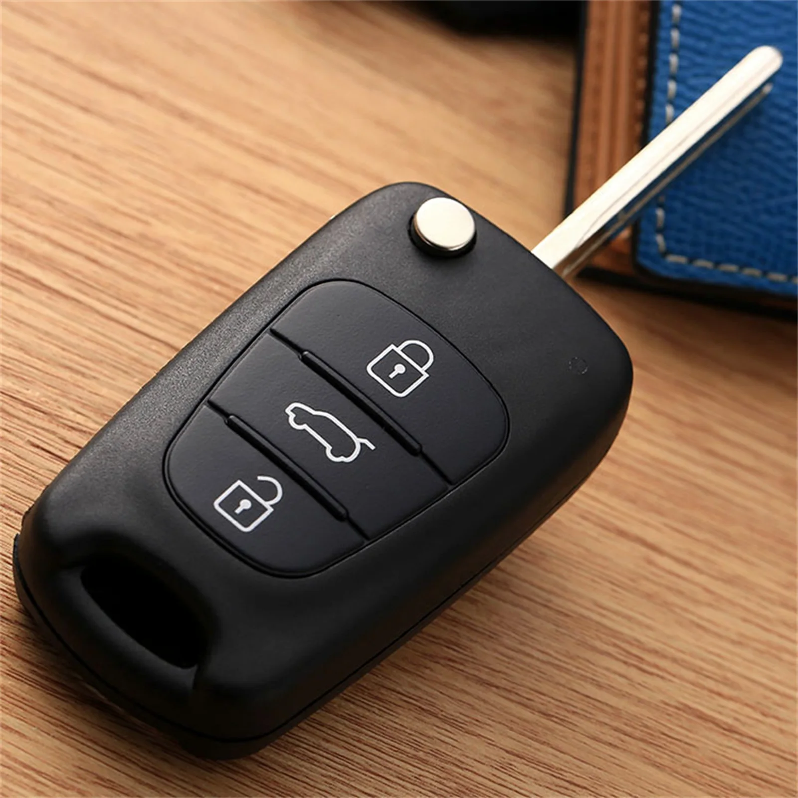 3 кнопки дистанционного ключа брелок корпус складной флип чехол необработанное