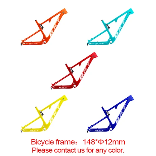 BXT colourful 148x12 Углеродный горный велосипед 29 boost 142/148*12 мм ударный горный велосипед с полной подвеской рама 29er горный велосипед для AM XC - Цвет: BXT colourful 148x12