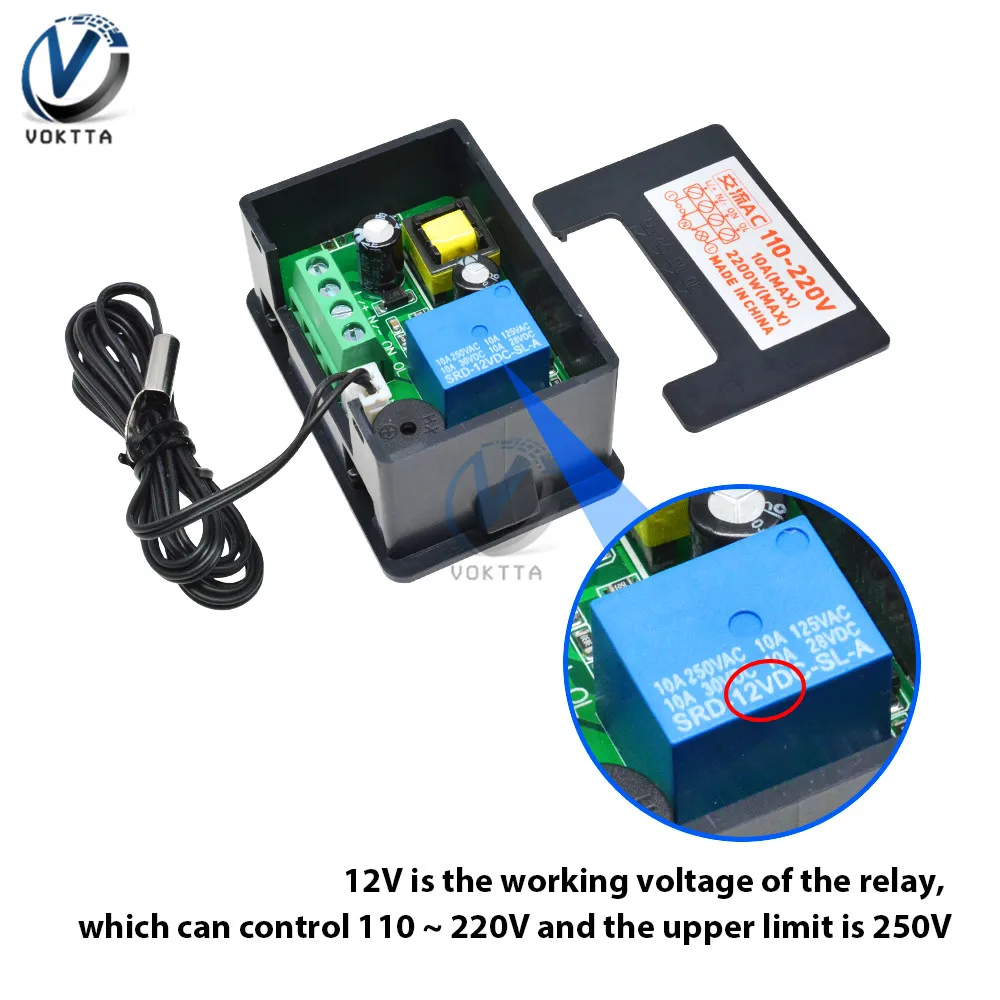 Цифровой ЖК-микрокомпьютер регулятор температуры Термостат 110 дюйма 12 В 24 20 А