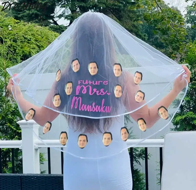 

Фата для невесты или девичника по индивидуальному заказу, Фата для душа невесты/девичника/маскарадной вечеринки, с женихом, подарок для жен...